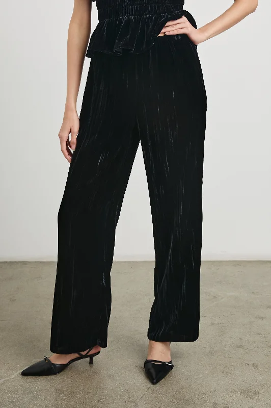 BRISSA PANT - BLACK VELVET