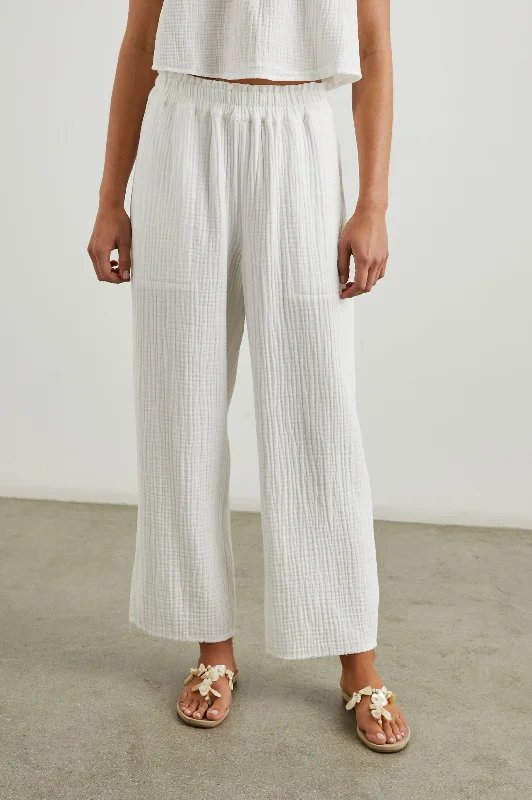 LEON CROP PANT - WHITE