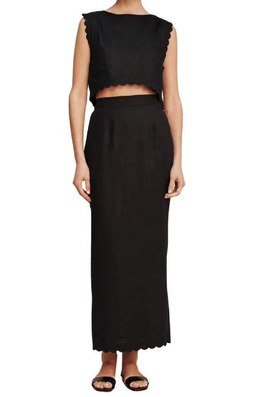 Zayla Pencil Skirt in Black