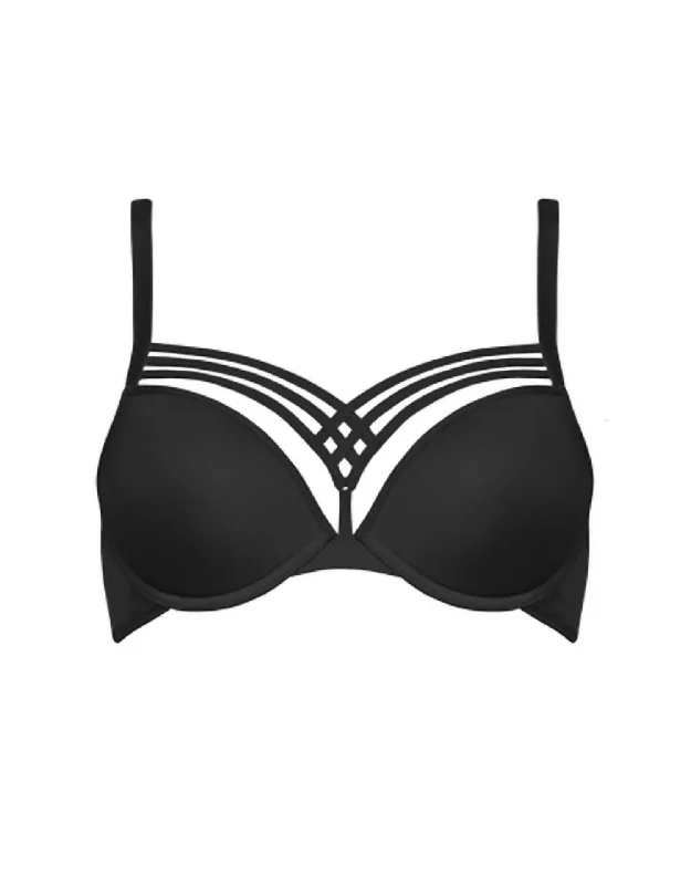 Dame De Paris Plunge Bra In Black