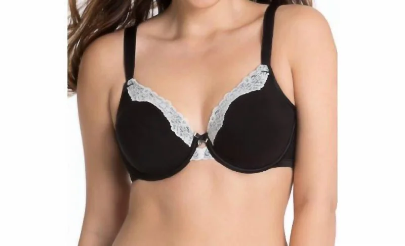 Luxury Cotton Unlined Underwire In Black