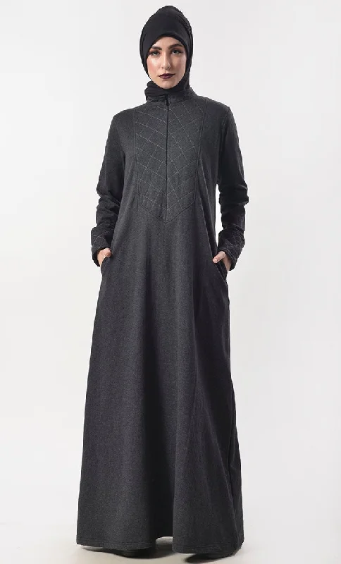 Modest Super Warm Fleece Abaya With Pockets