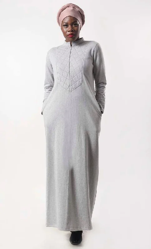 Modest Super Warm Fleece Abaya With Pockets