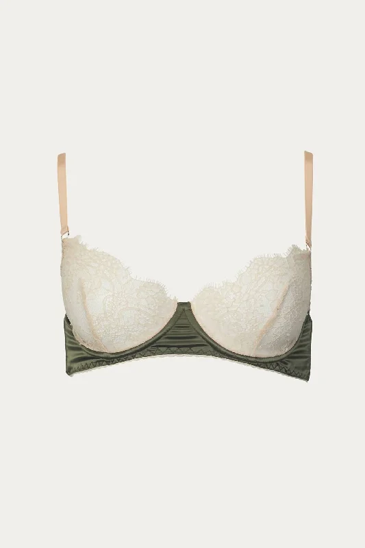 Olivia Bra In Green/beige