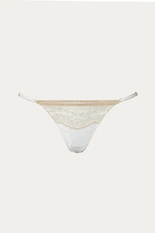 Tiered Thong In Ivory/sucre