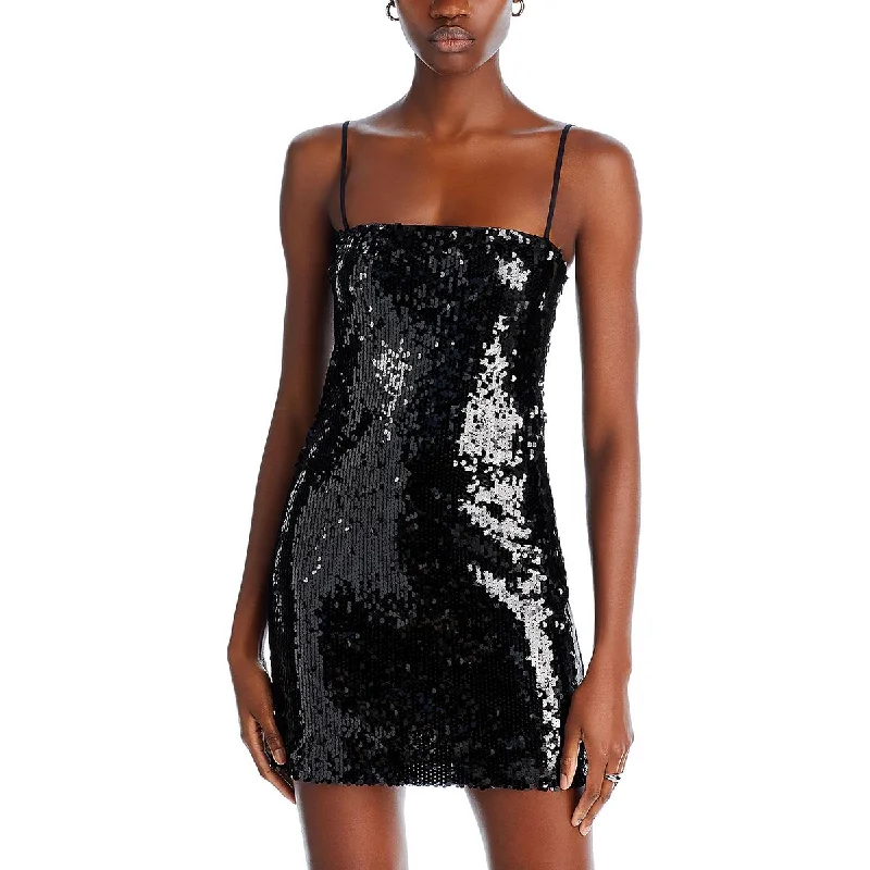 WAYF Womens Sequin Mini Cocktail And Party Dress