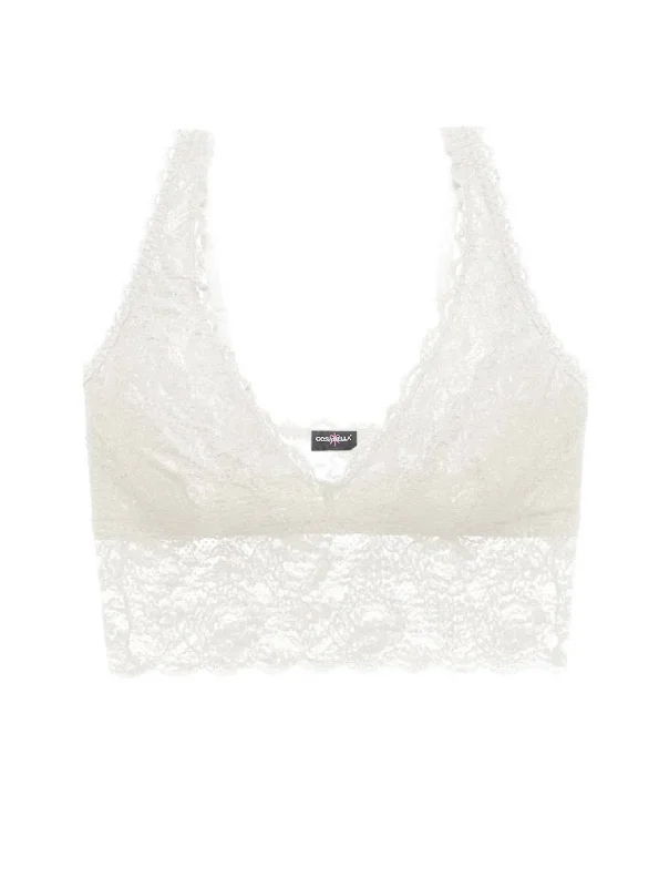 Women's Never Say Never Extended Plunge Longline Bralette In White