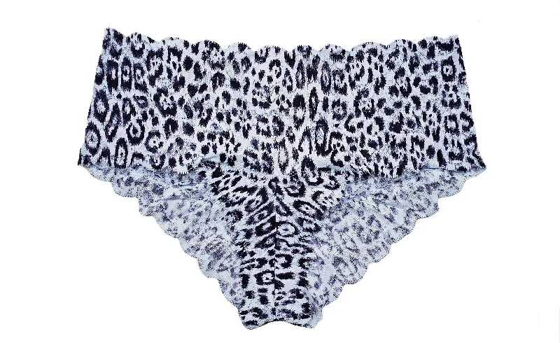 Women's Never Say Never Printed Hottie Boyshort In Sorren Blue/navy Animal