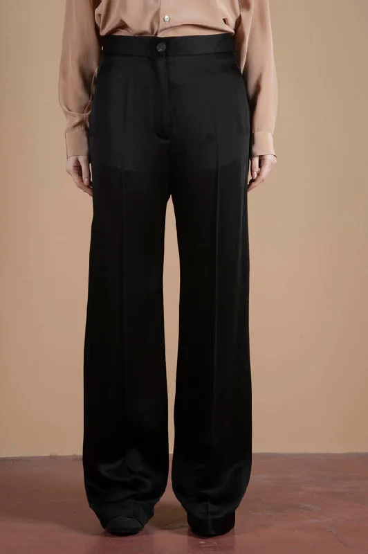 Black Envers Satin Pants - Phisique du Role