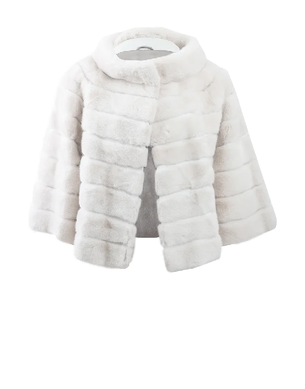 Three-Quarter Sleeve Mink Jacket