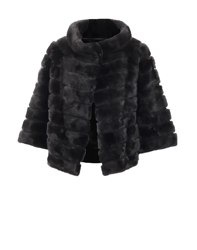 Three-Quarter Sleeve Mink Jacket