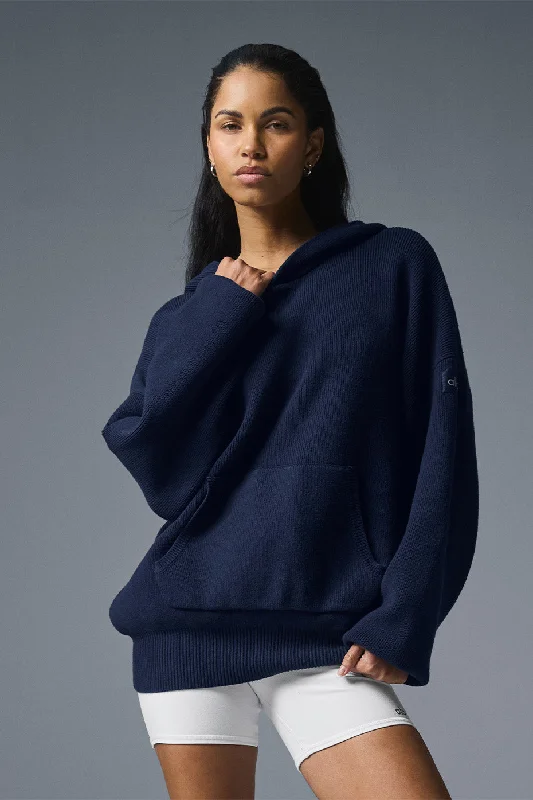 Scholar Hooded Sweater - Navy