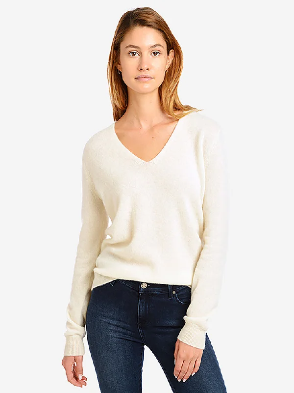 Cashmere Oversized V-Neck Willow Sweater